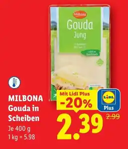Lidl Milbona gouda in scheiben Angebot