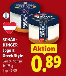 Lidl Schär- dinger jogurt greek style Angebot