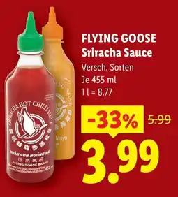 Lidl Flying goose brand sriracha sauce Angebot