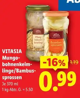 Lidl Vitasia mungo- bohnenkeim- linge/bambus- sprossen Angebot