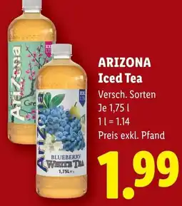Lidl Arizona iced tea Angebot