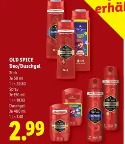 Lidl Old spice deo/duschgel Angebot