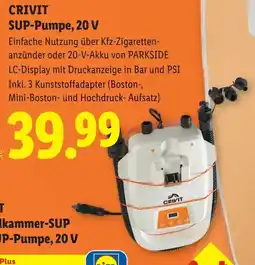 Lidl Crivit sup pumpe 20 v Angebot