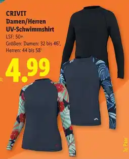 Lidl Crivit damen herren uv schwimmshirt Angebot