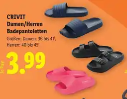 Lidl Crivit damen herren badepantoletten Angebot