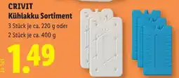 Lidl Crivit kühlakku sortiment Angebot