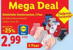 Lidl Kleinkinder Sneakersocken 5 Paar Angebot
