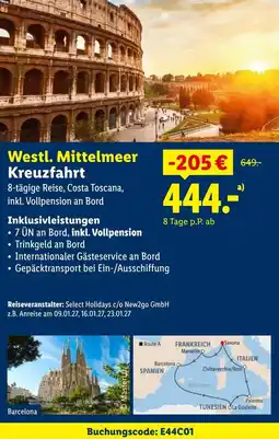 Lidl Westl Mittelmeer Kreuzfahrt Angebot