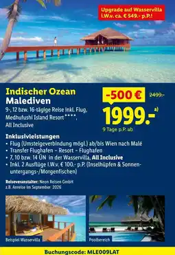 Lidl Indischer Ozean Malediven Angebot