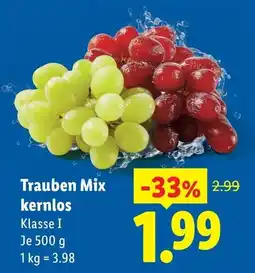 Lidl Trauben Mix kernlos Angebot