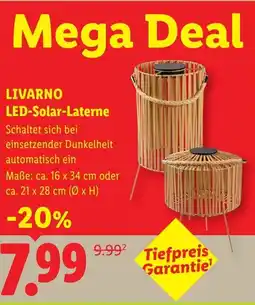 Lidl Livarno led solar laterne Angebot