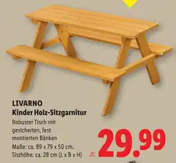 Lidl Livarno kinder holz sitzgarnitur Angebot