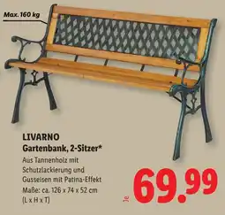 Lidl Livarno gartenbank 2 sitzer Angebot