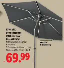 Lidl Livarno sonnenschirm mit solar led beleuchtung Angebot