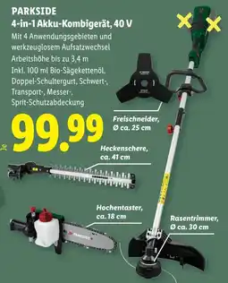 Lidl Parkside 4 in 1 akku kombigerät 40 v Angebot