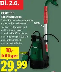 Lidl Parkside regenfasspumpe Angebot