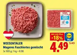 Lidl Wiesentaler mageres faschiertes gemischt Angebot
