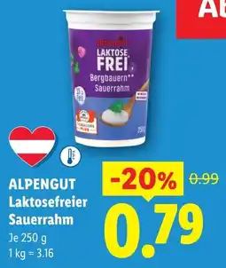 Lidl Alpengut laktosefreier sauerrahm Angebot