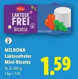 Lidl Milbona laktosefreier mini ricotta Angebot
