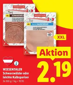 Lidl Wiesentaler schwarzwälder oder leichte kalbspariser Angebot