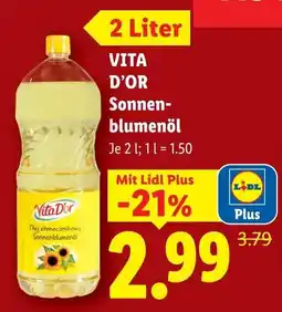 Lidl Vita d or sonnen blumenöl Angebot