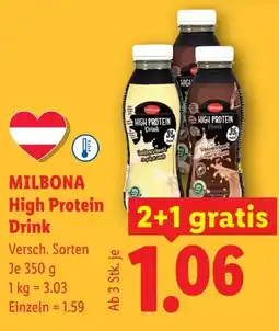 Lidl Milbona high protein drink Angebot