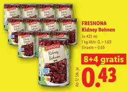 Lidl Freshona kidney bohnen Angebot