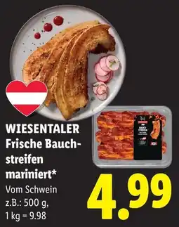 Lidl Wiesentaler frische bauch streifen mariniert Angebot