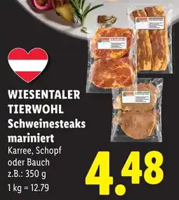 Lidl Wiesentaler tierwohl schweinesteaks mariniert Angebot