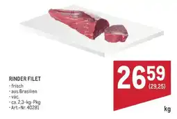 Metro Rinder filet Angebot
