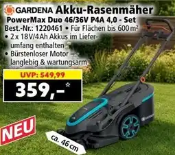 Norma Akku Rasenmäher PowerMax Duo 46/36V P4A 4.0 Set Angebot