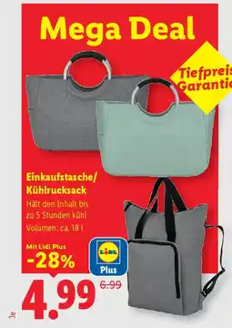 Lidl Einkaufstasche/ kühlrucksack Angebot