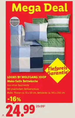 Lidl Looks by wolfgang joop mako-satin bettwäsche Angebot