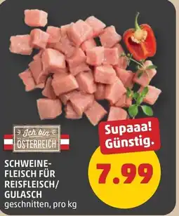 PENNY Schweine- fleisch für reisfleisch/ gulasch Angebot