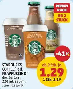 PENNY Starbucks coffee od. frappuccino Angebot