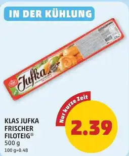 PENNY Klas jufka frischer filoteig Angebot