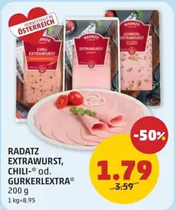 PENNY Radatz extrawurst, chili- od. gurkerlextra Angebot