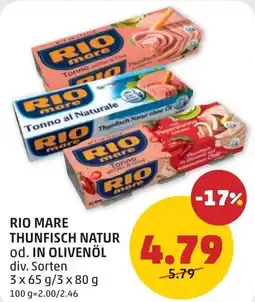 PENNY Rio mare thunfisch natur od. in olivenöl Angebot
