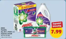 PENNY Ariel pulver, all-in-1-pods od. flüssig color Angebot