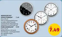 PENNY Wanduhr mit vogelstimmen Angebot
