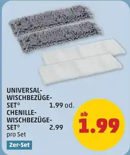 PENNY Universal- wischbezüge- set chenille- wischbezüge- set Angebot