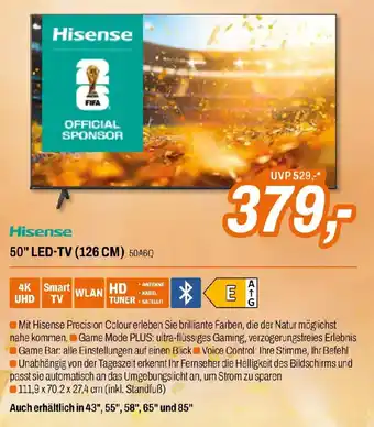 Hisense 50A6Q Ultra HD HDR LED-TV 50''