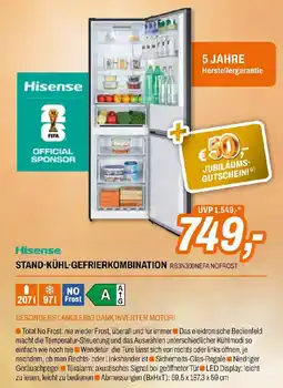 Expert Hisense RB3N300NEFA NoFrost Stand-Kühl-Gefrierkombination Angebot