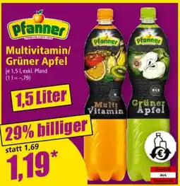 Norma Pfanner Multivitamin/ Grüner Apfel Angebot