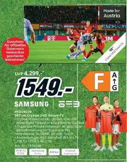 Media Markt SAMSUNG 247 cm Crystal UHD Smart-TV Angebot