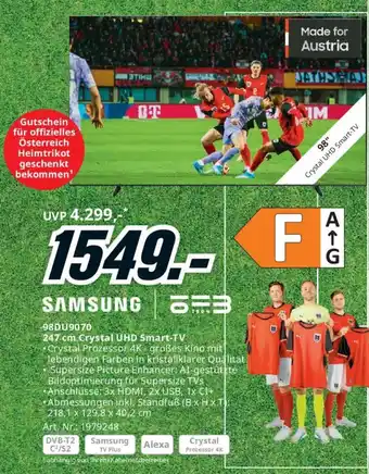 SAMSUNG 247 cm Crystal UHD Smart-TV