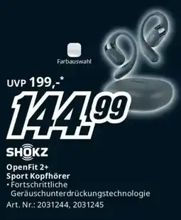 Media Markt SHOKZ OpenFit 2+ Sport Kopfhöre Angebot