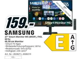 Media Markt Samsung 27" smart monitor m5 (m50f), fhd, 60 hz 68,58 cm monitor Angebot