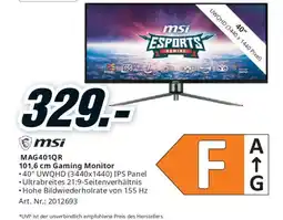 Media Markt Msi mag401qr 101,6 cm gaming monitor Angebot