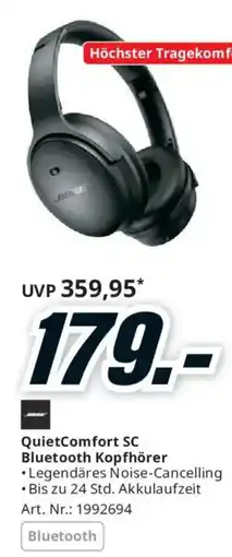 Media Markt Quietcomfort sc bluetooth kopfhörer Angebot